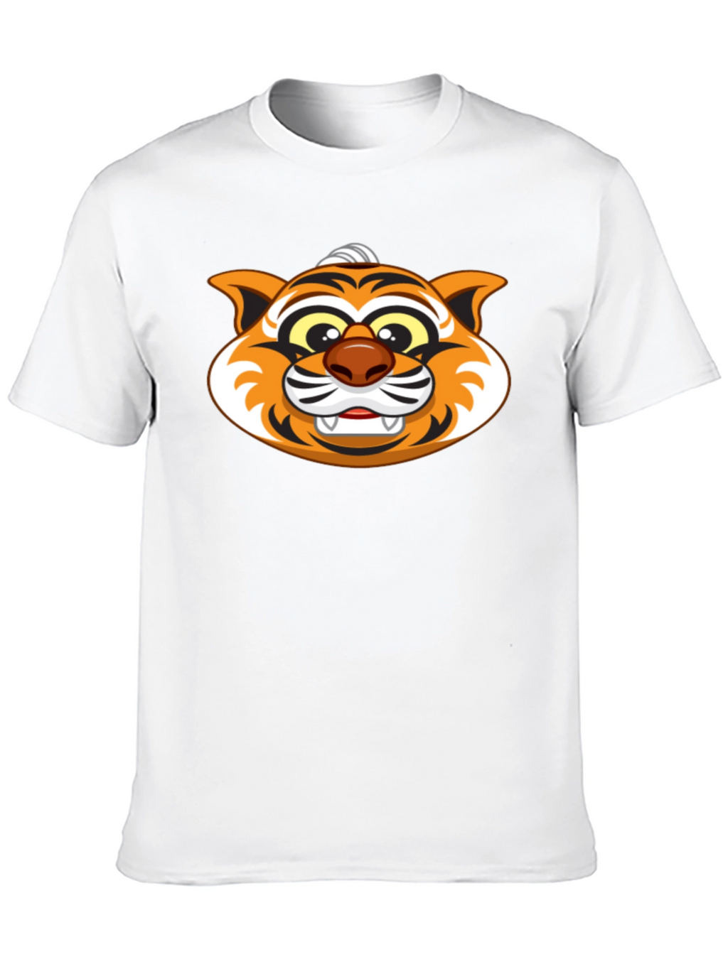 Cartoon Tiger Graphic Black T-Shirt