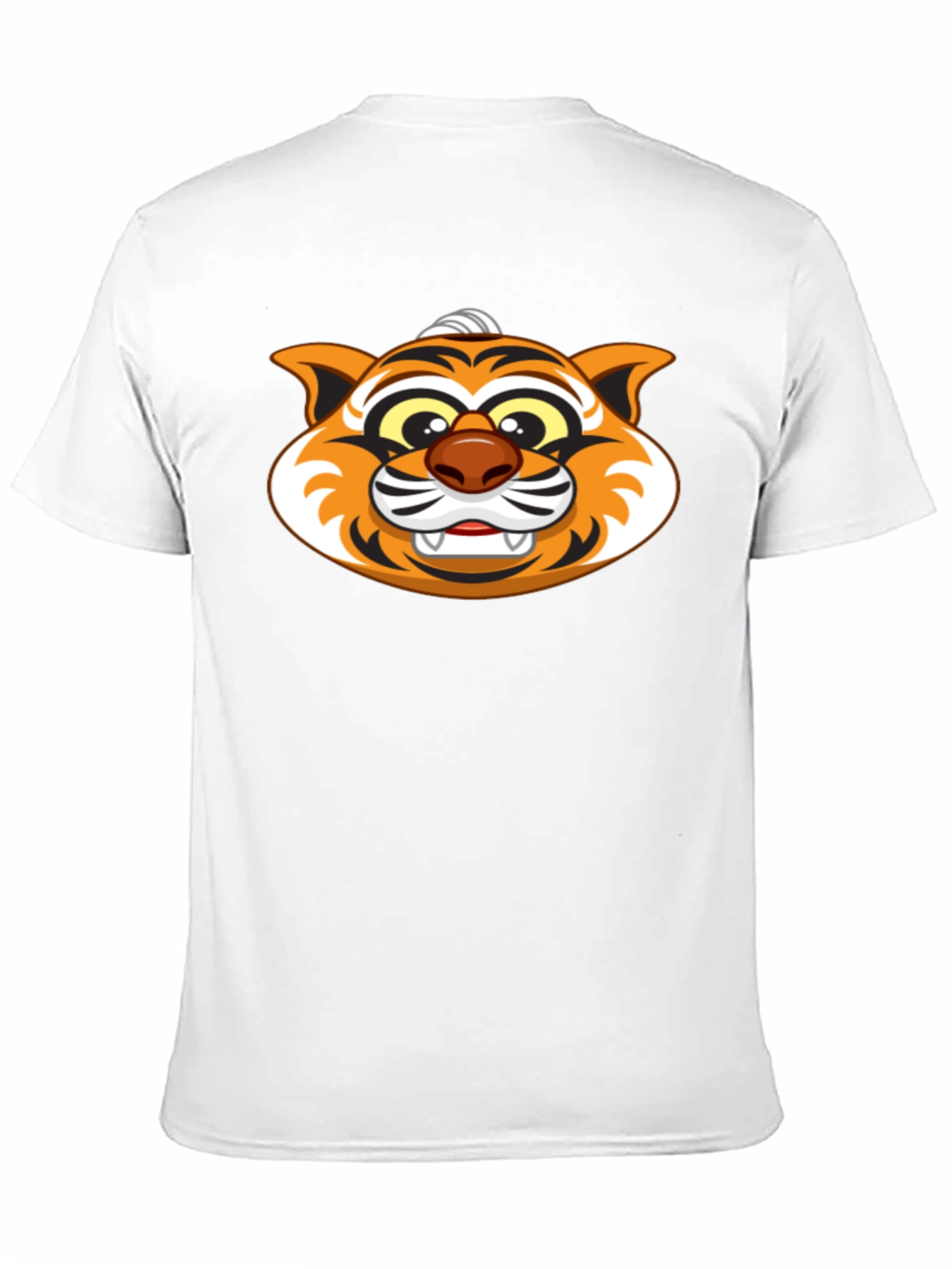 Cartoon Tiger Graphic Black T-Shirt