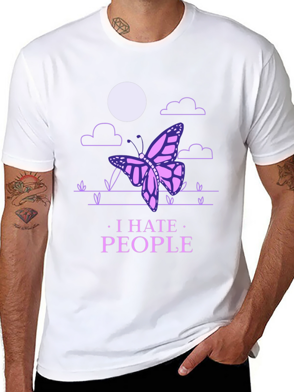 I Hate People Butterfly T-Shirt - Introvert Style