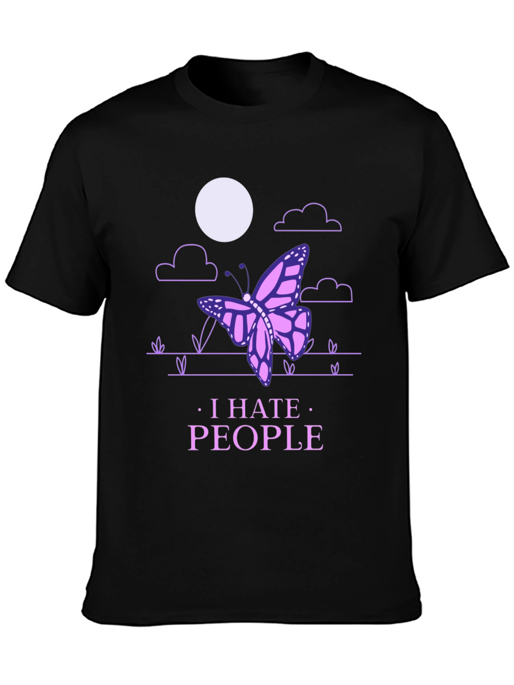 I Hate People Butterfly T-Shirt - Introvert Style