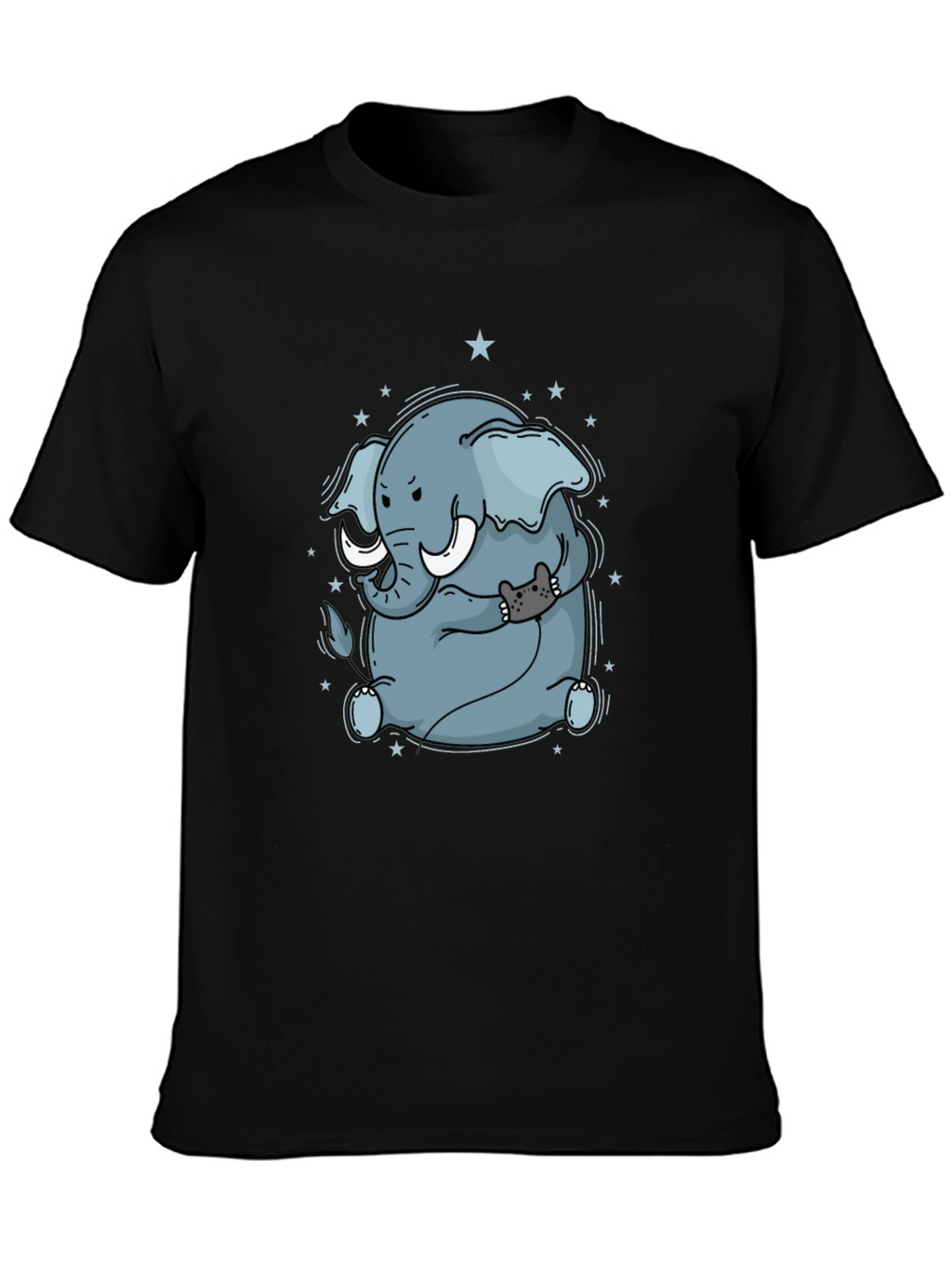 Elephant & Cat Gamer Black T-Shirt