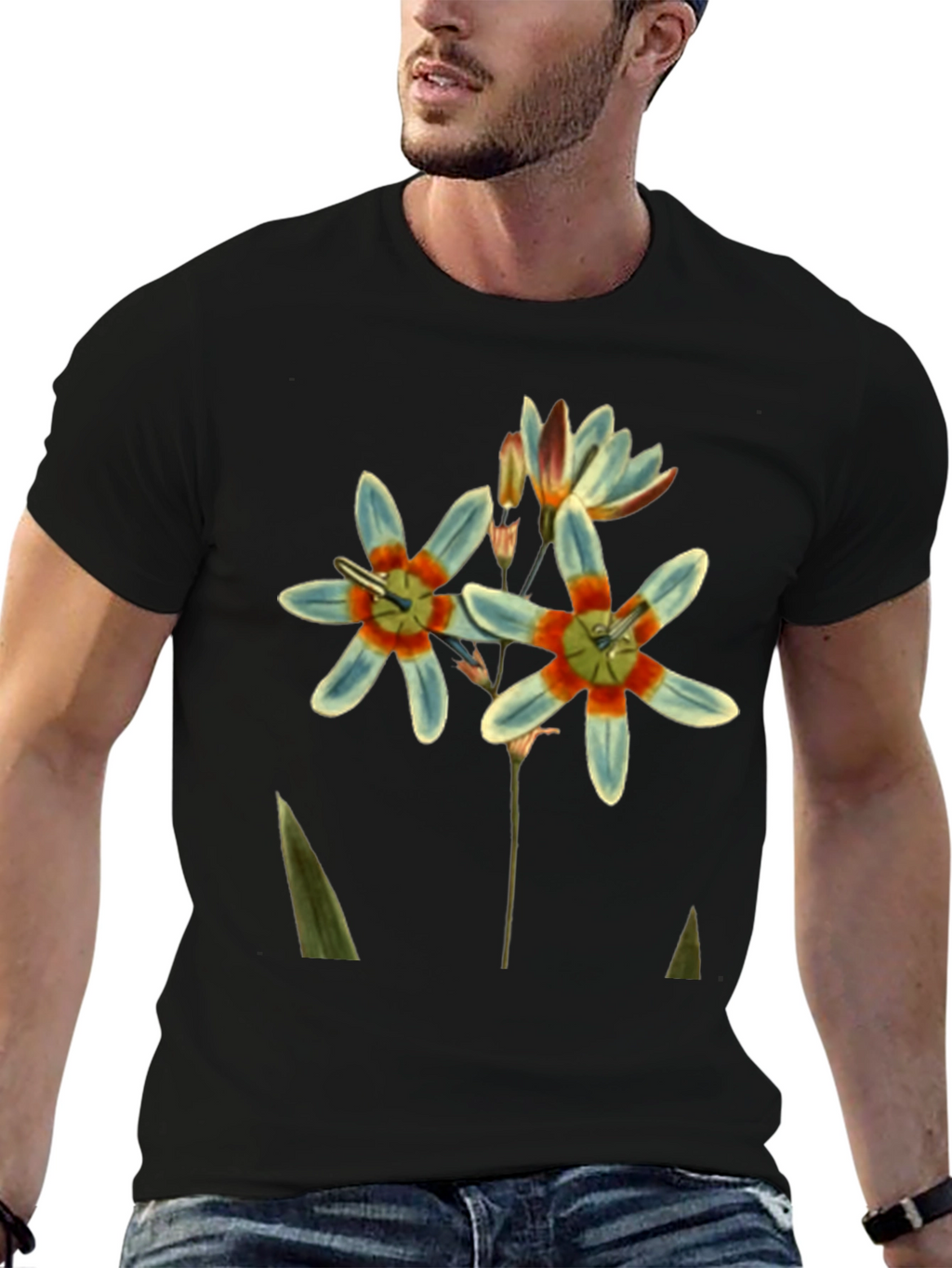 Floral Graphic Tee - Stylish Botanical Design