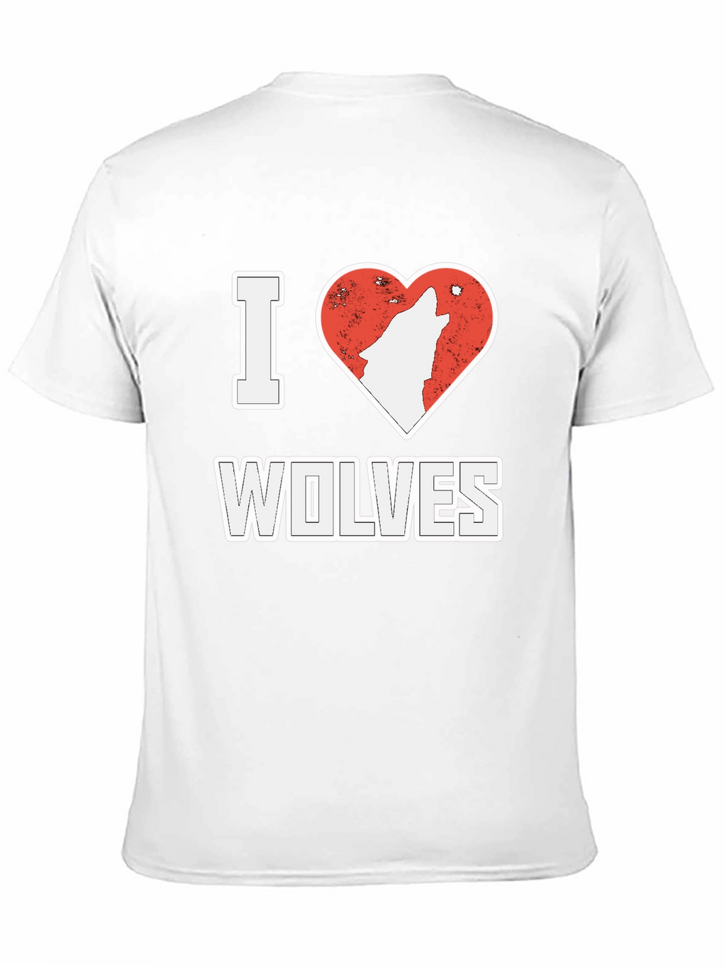 I Love Wolves T-Shirt Black
