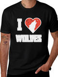 I Love Wolves T-Shirt Black