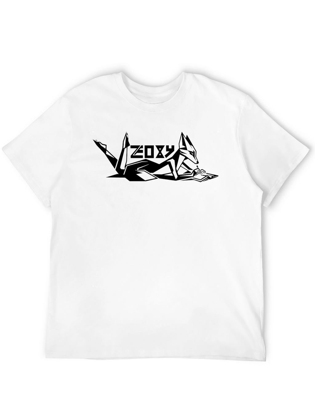 Zoxy Fox Graphic Black T-Shirt