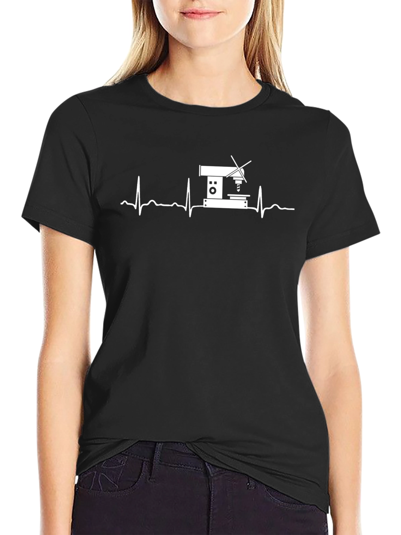 Scientist Heartbeat T-Shirt - Black