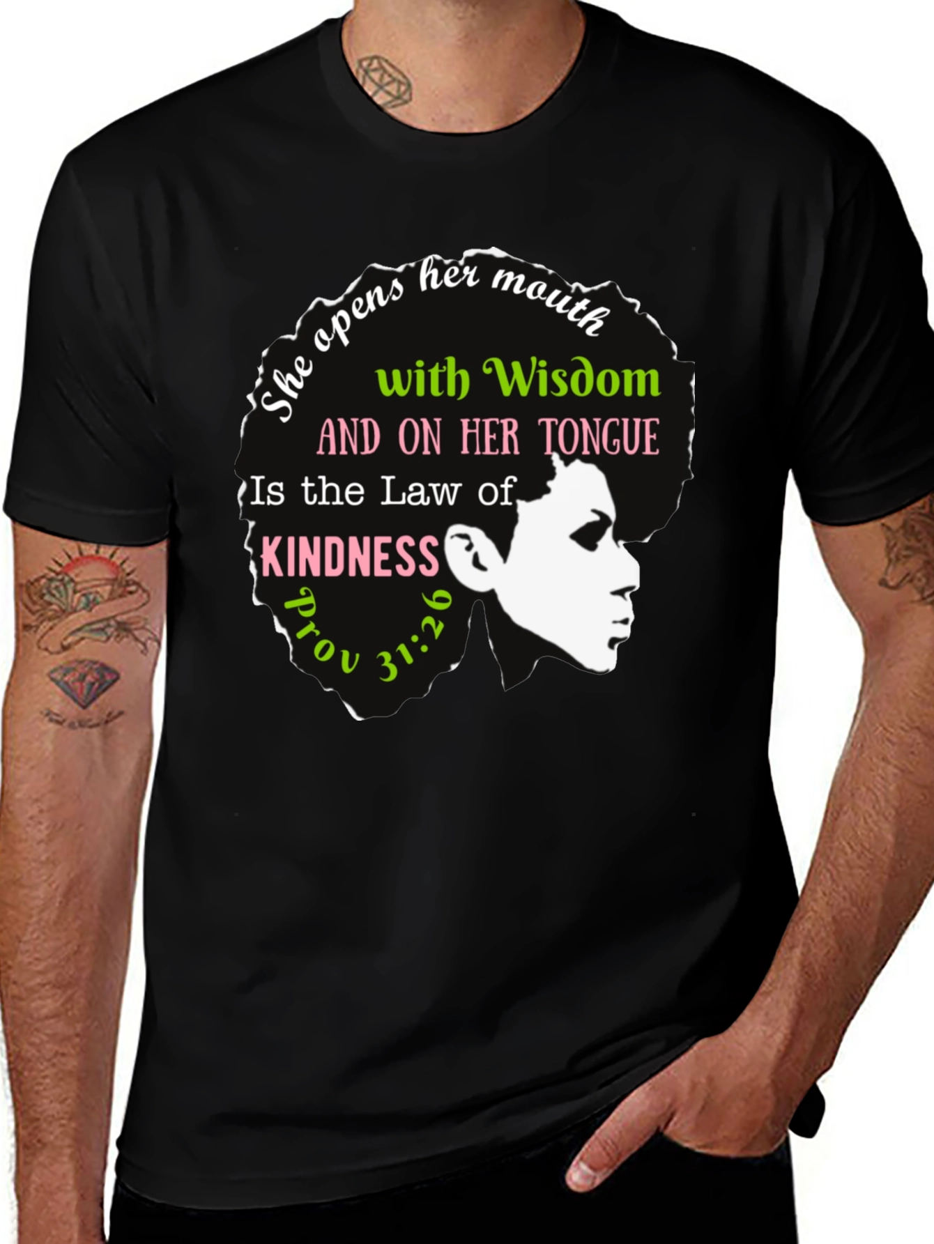 Wisdom & Kindness Graphic T-Shirt - Proverbs 31:26