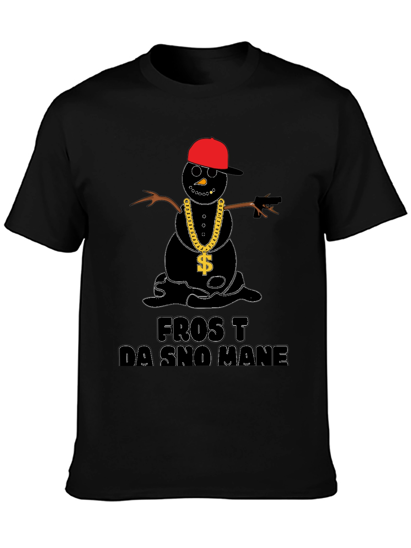 Frost Da Sno Mane T-Shirt - Black