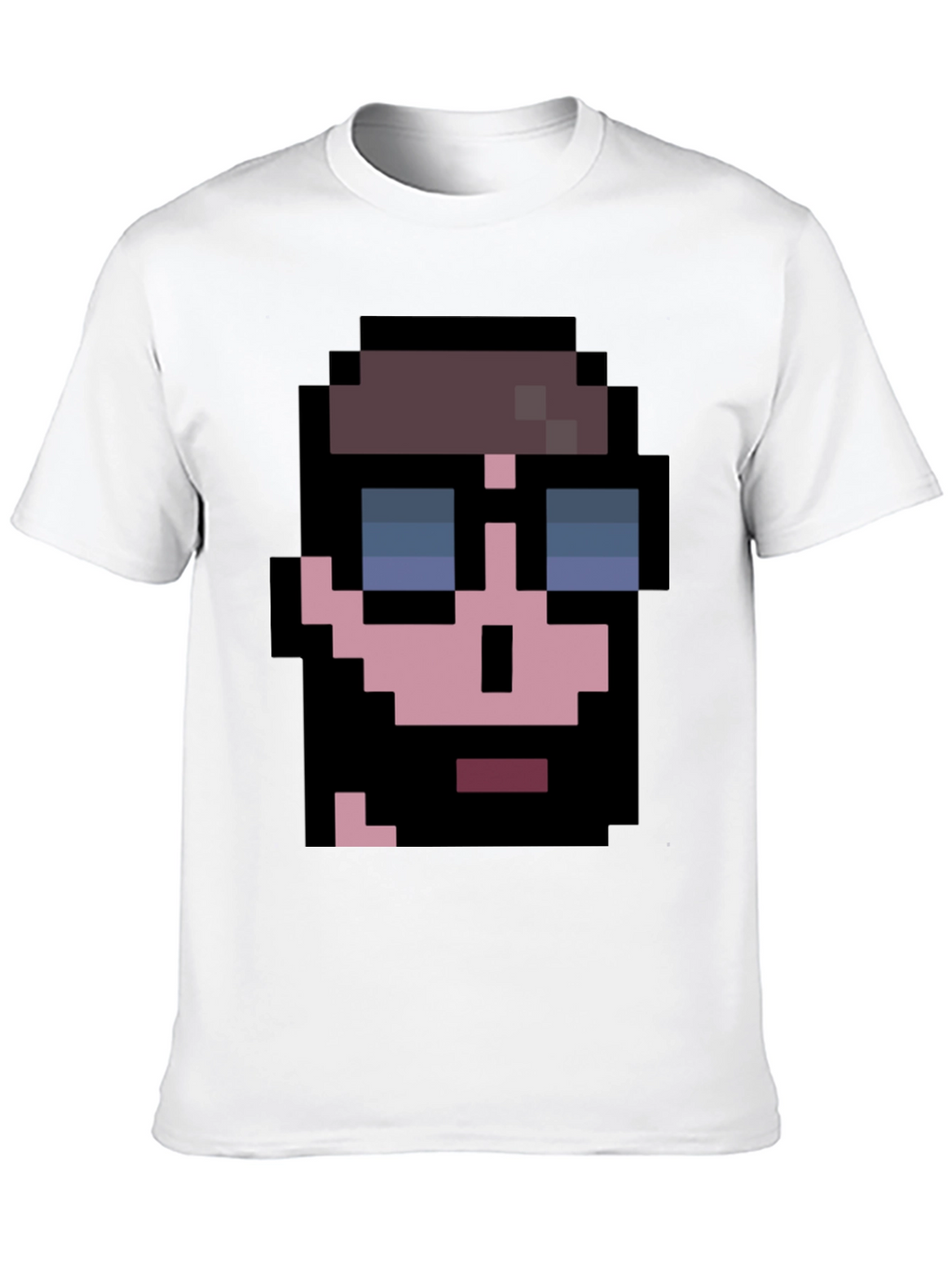 Pixelated Cool Guy Graphic Tee - Black