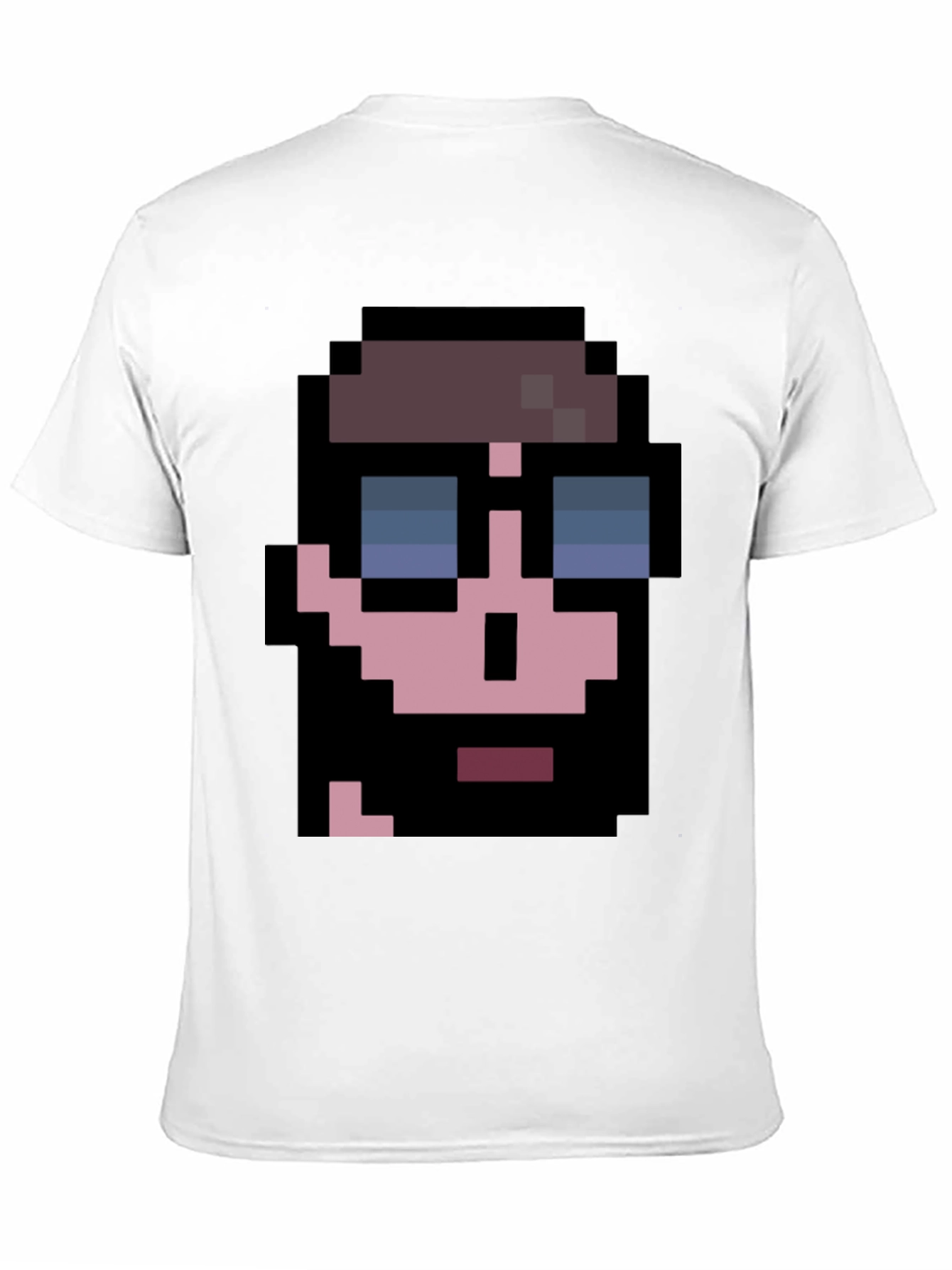 Pixelated Cool Guy Graphic Tee - Black