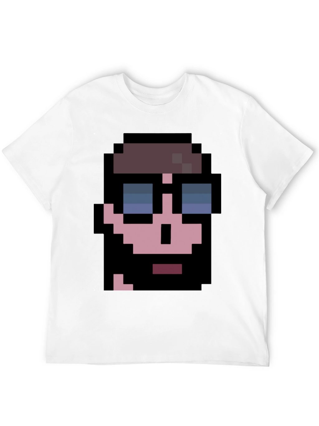 Pixelated Cool Guy Graphic Tee - Black