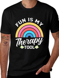 Fun Is My Therapy Tool Black T-Shirt