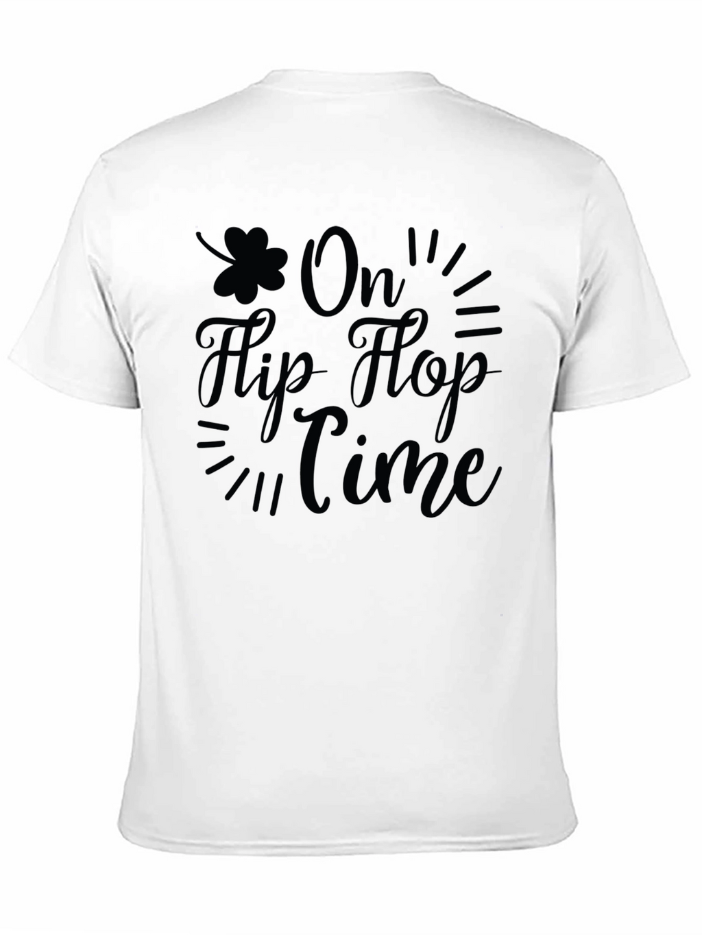 On Flip Flop Time Black T-Shirt