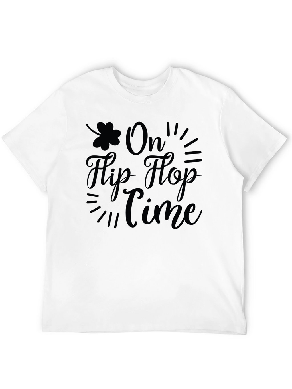 On Flip Flop Time Black T-Shirt