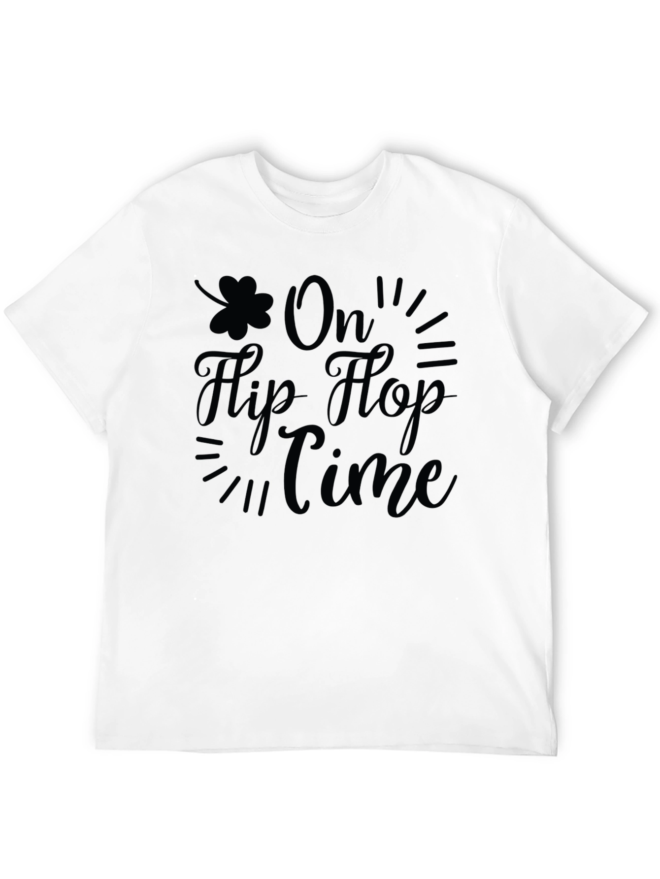 On Flip Flop Time Black T-Shirt