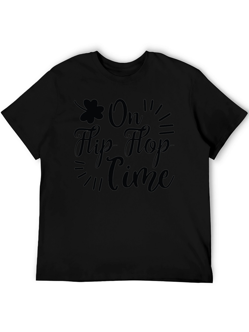 On Flip Flop Time Black T-Shirt