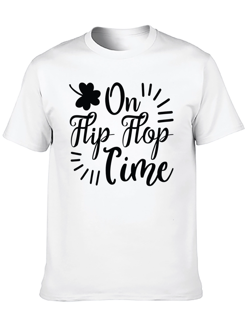 On Flip Flop Time Black T-Shirt