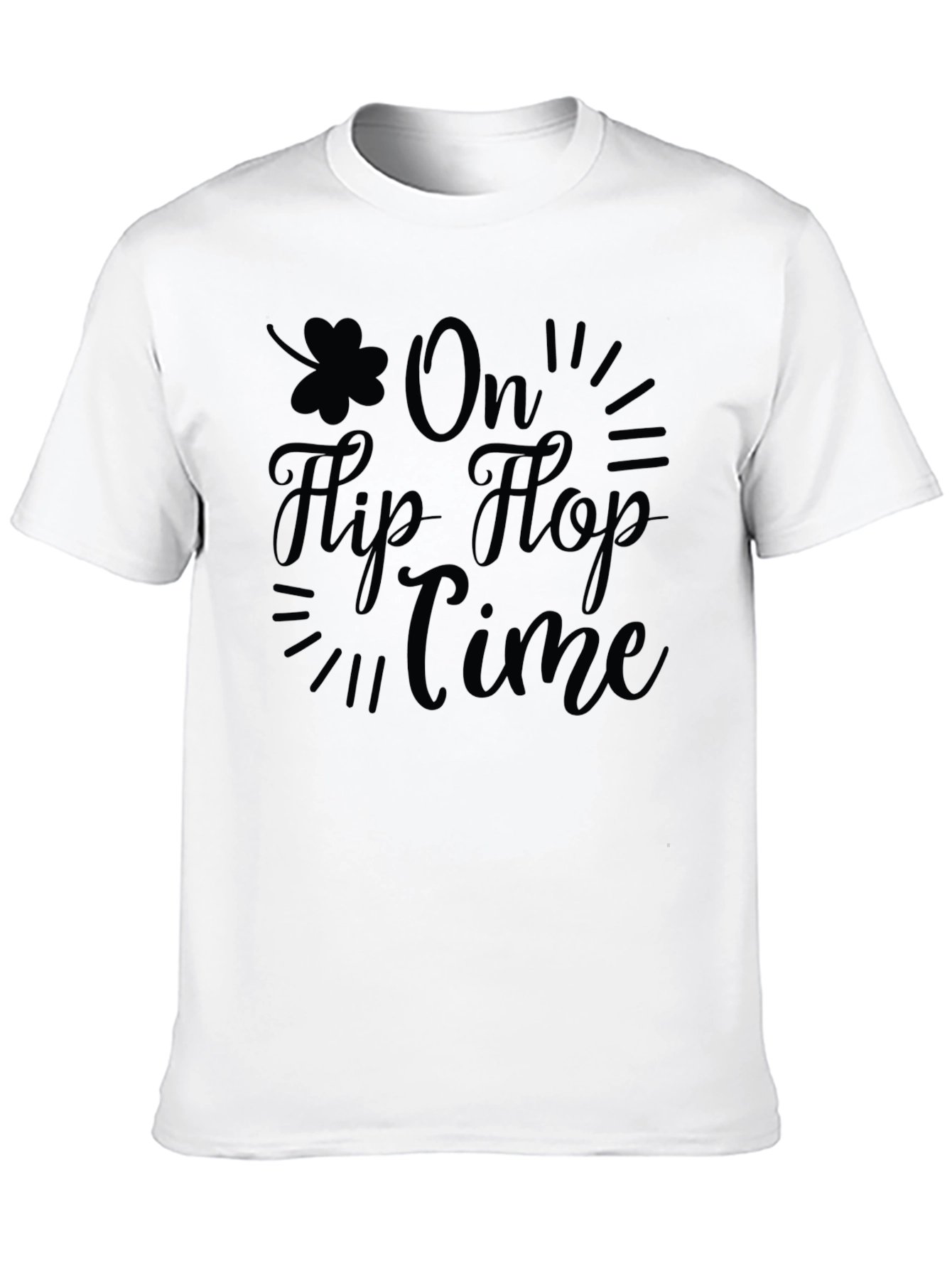 On Flip Flop Time Black T-Shirt