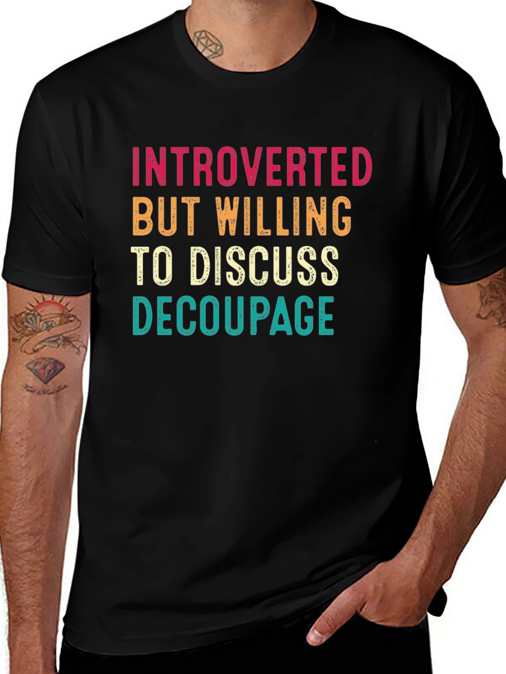Introverted Decoupage Graphic Tee