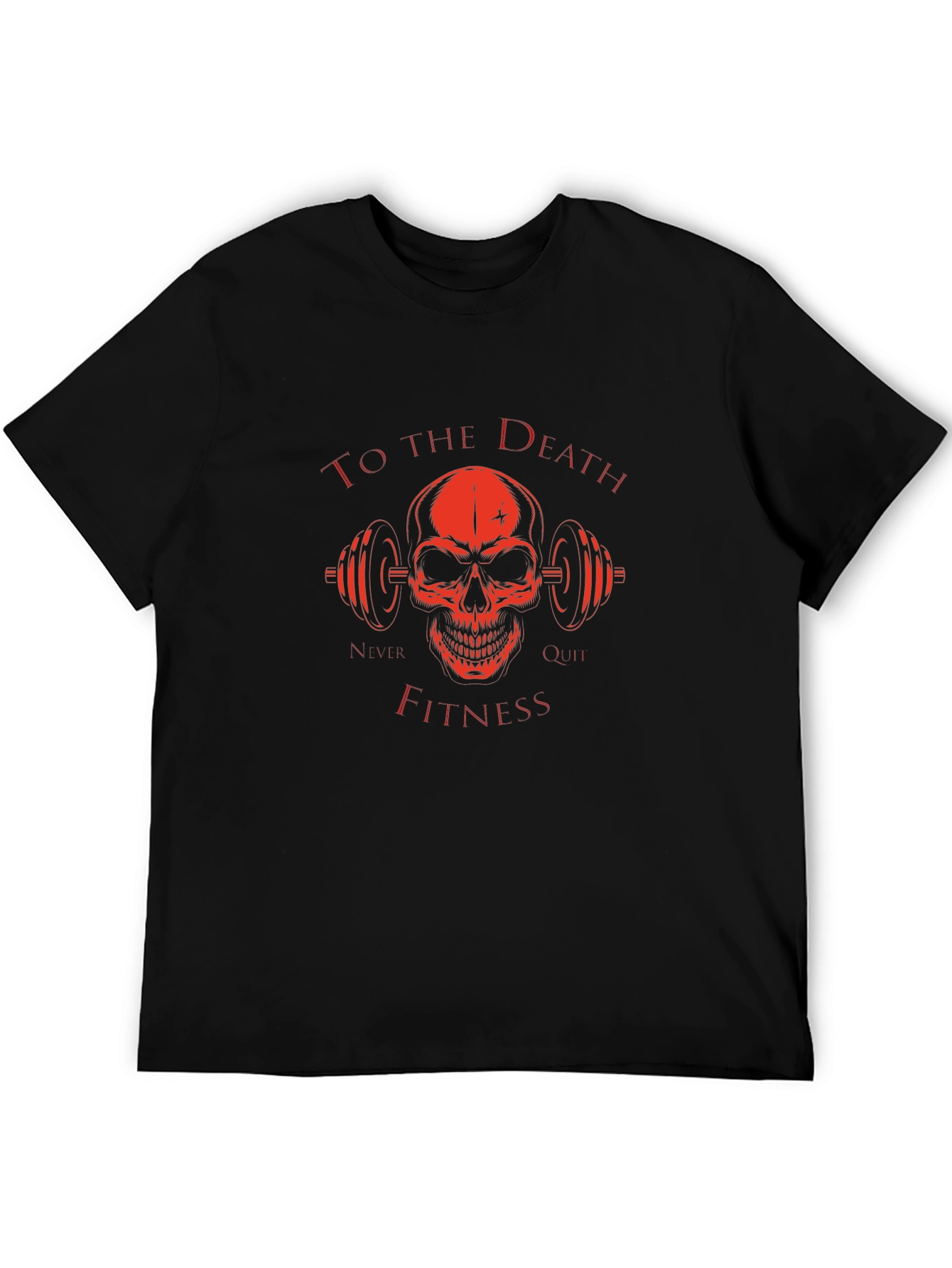 Skull Fitness T-Shirt - To The Death Gym Club Tee