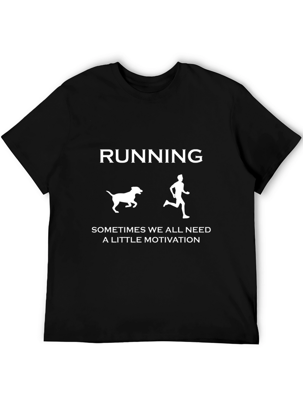 Running Motivation T-Shirt: Dog Chasing Runner Graphic Tee