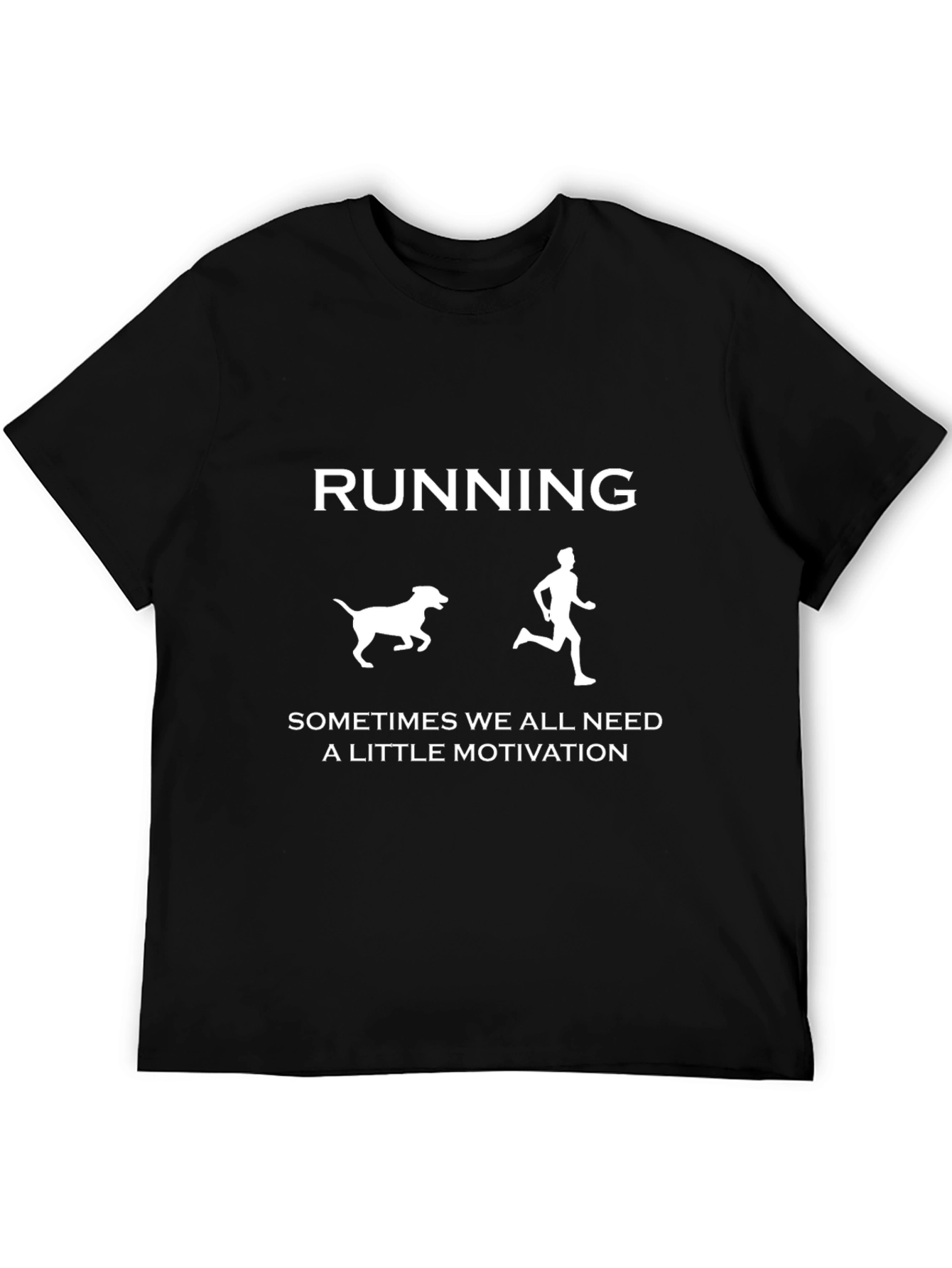 Running Motivation T-Shirt: Dog Chasing Runner Graphic Tee