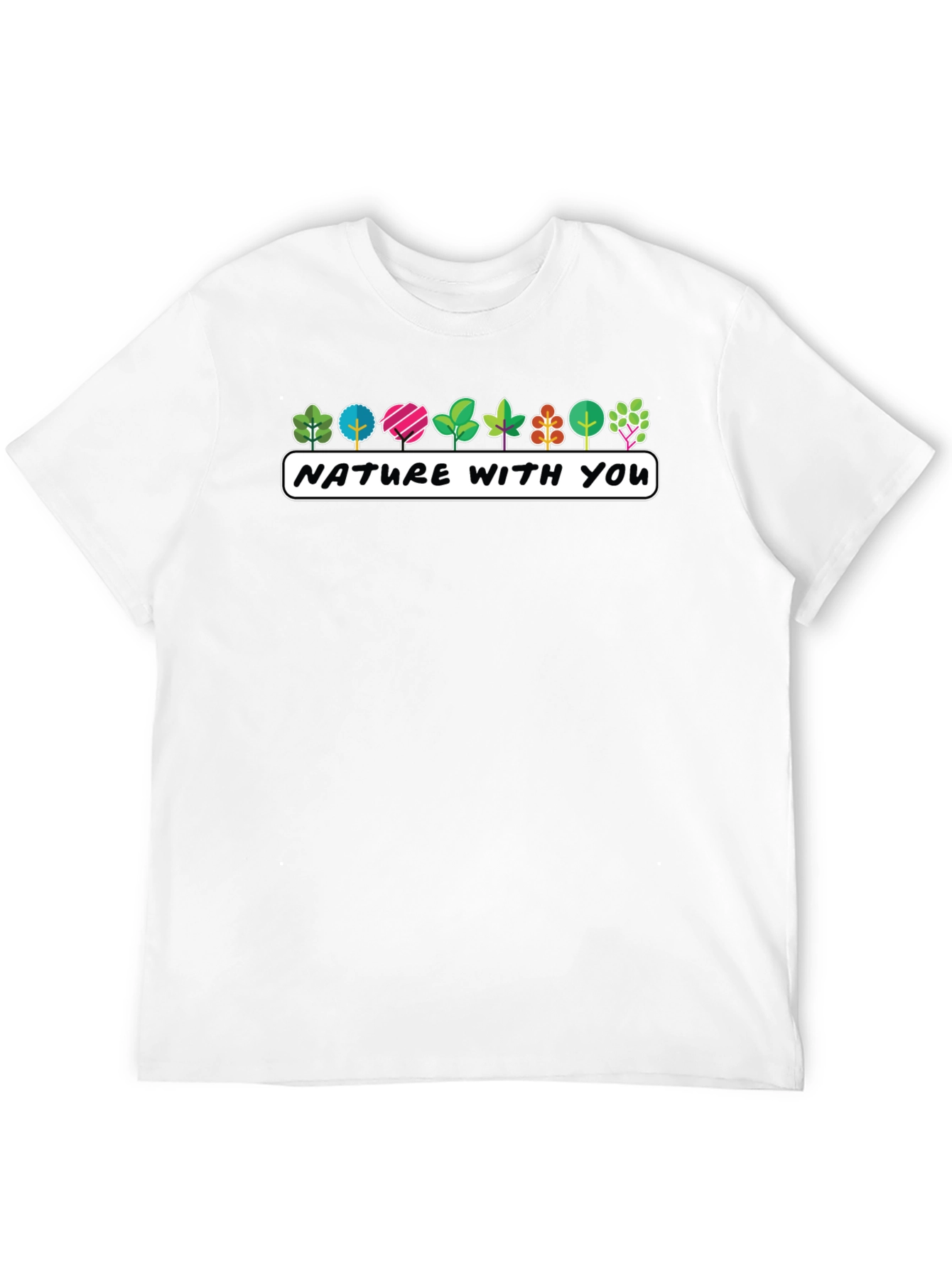 Nature With You Graphic Tee - Stylish Tree Design