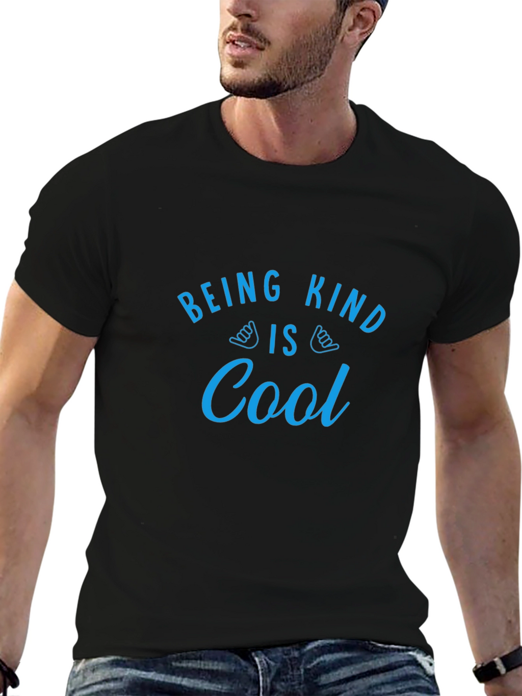 Being Kind is Cool Black Graphic Tee
