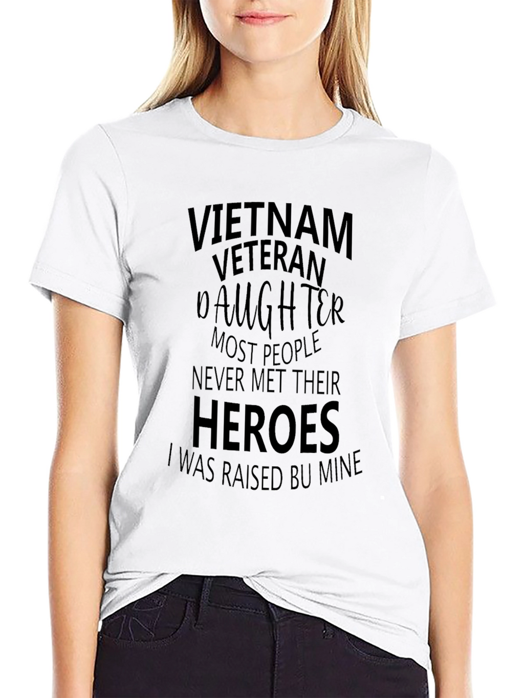 Vietnam Veterans Daughter Black T-Shirt