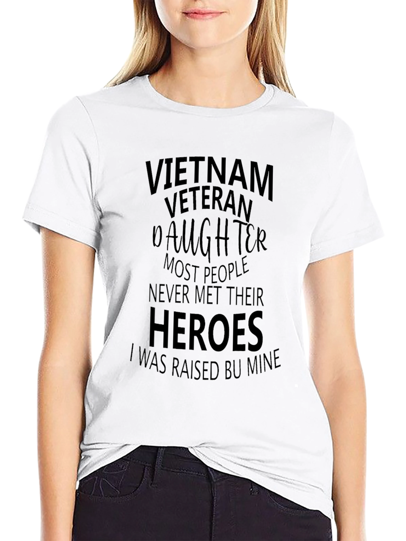 Vietnam Veterans Daughter Black T-Shirt