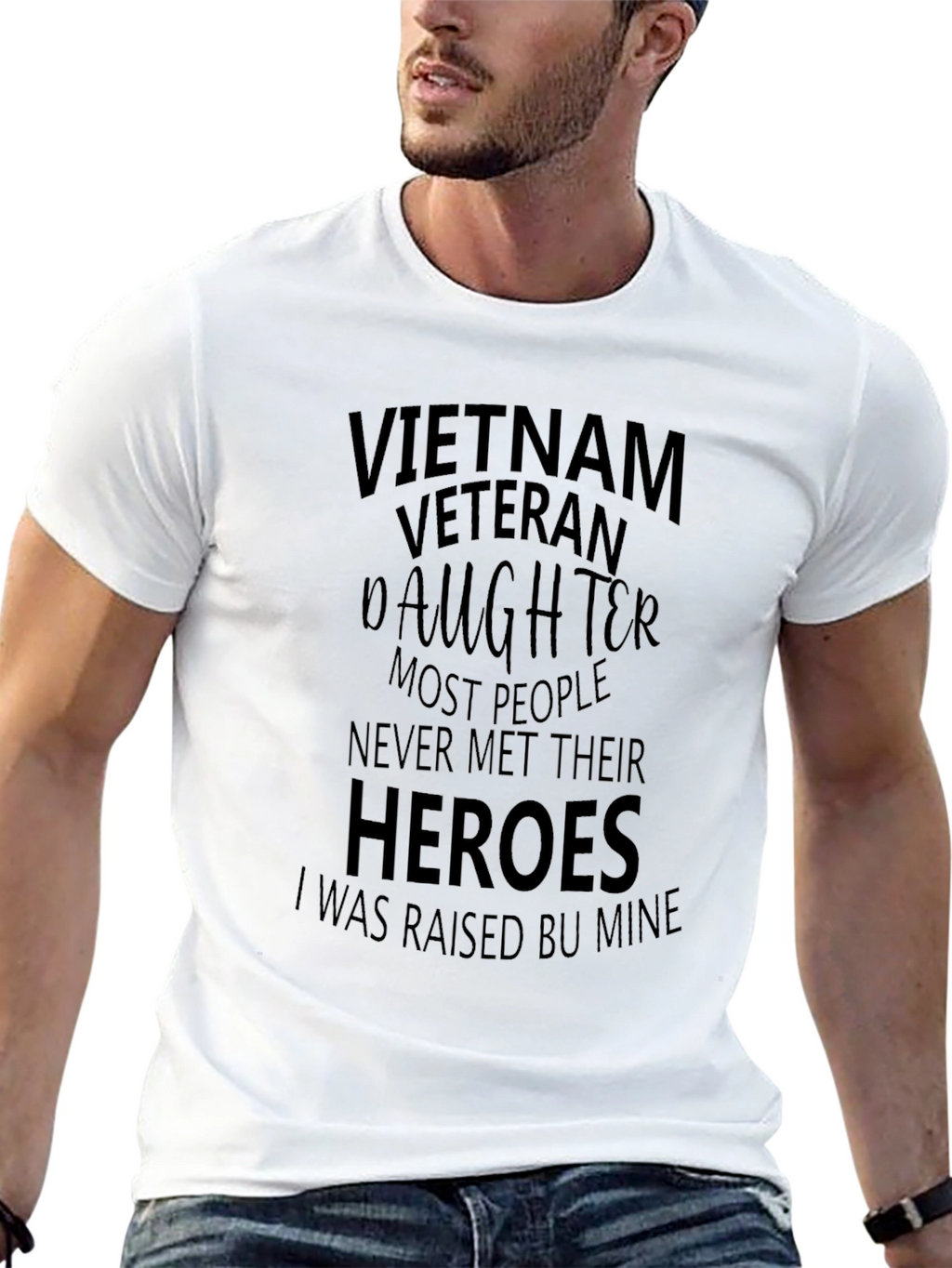 Vietnam Veterans Daughter Black T-Shirt