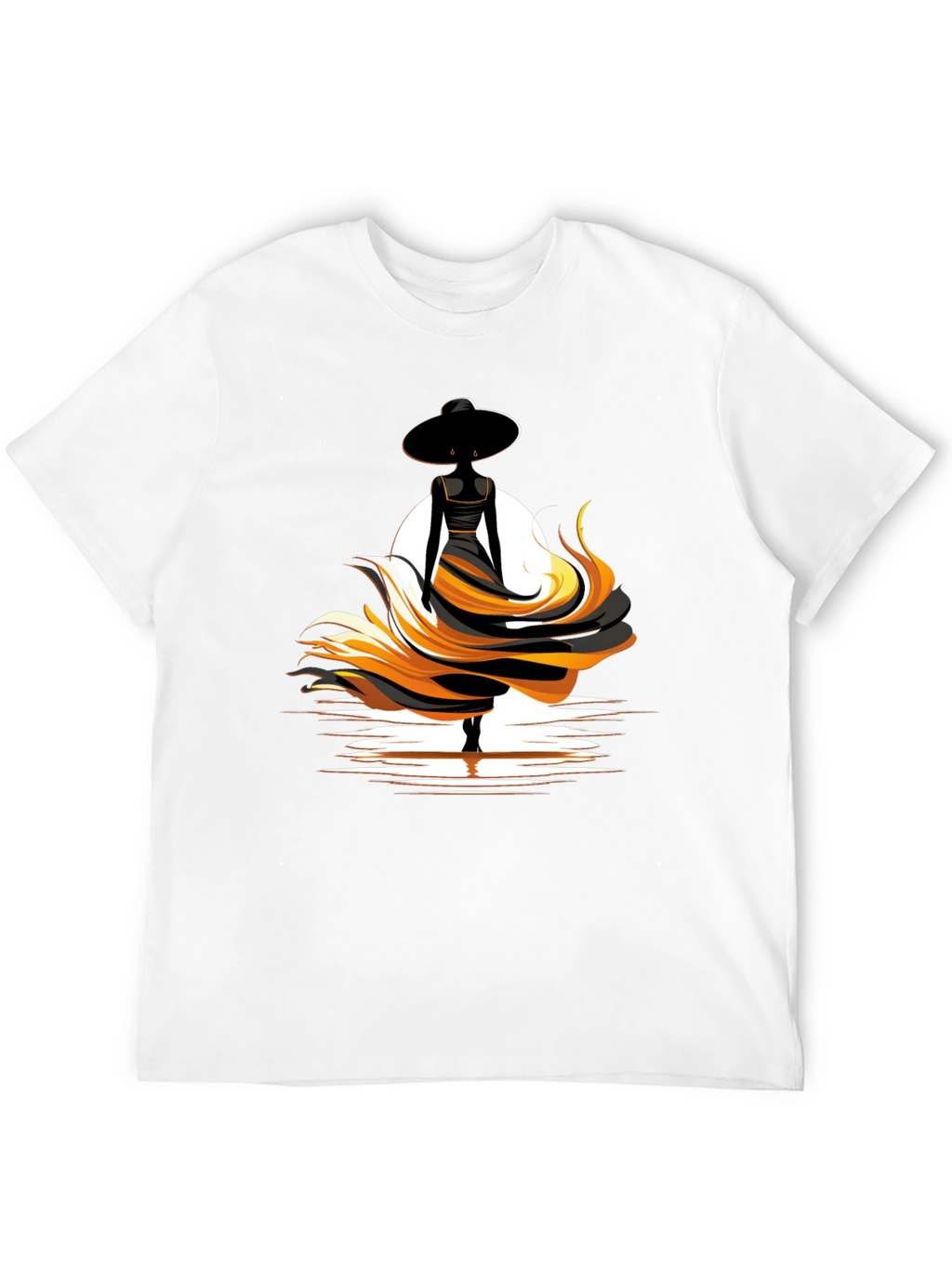 Elegant Woman Graphic Tee - Black