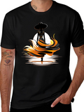 Elegant Woman Graphic Tee - Black