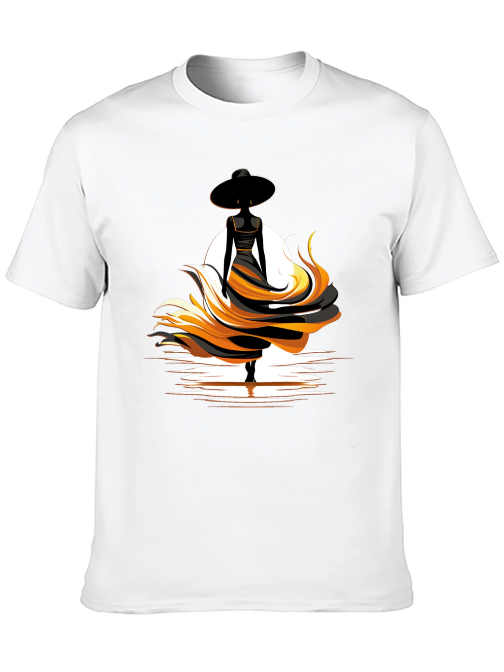 Elegant Woman Graphic Tee - Black