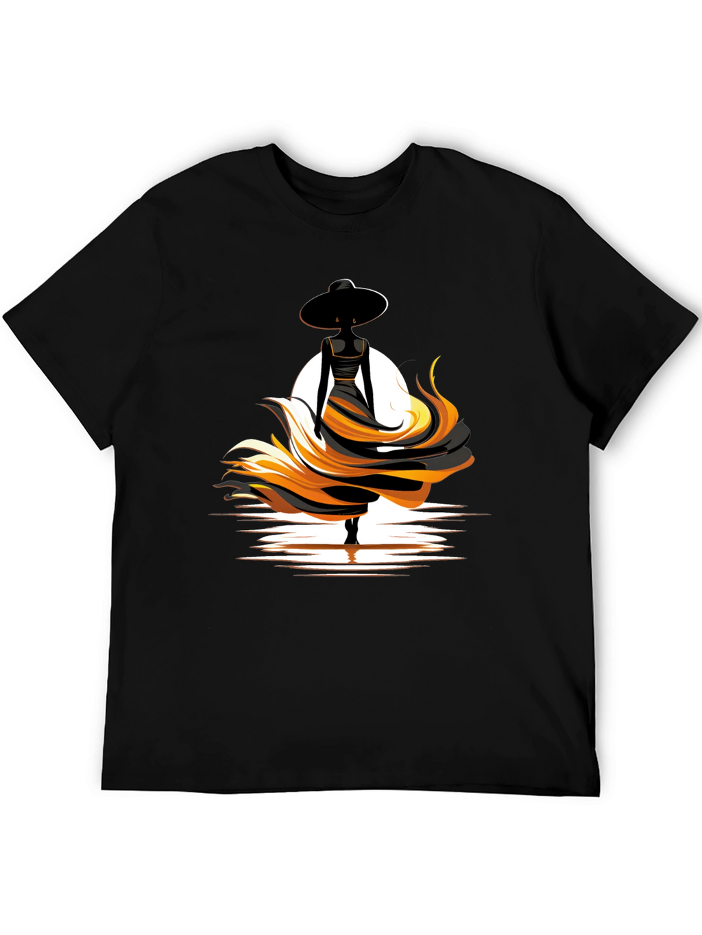 Elegant Woman Graphic Tee - Black