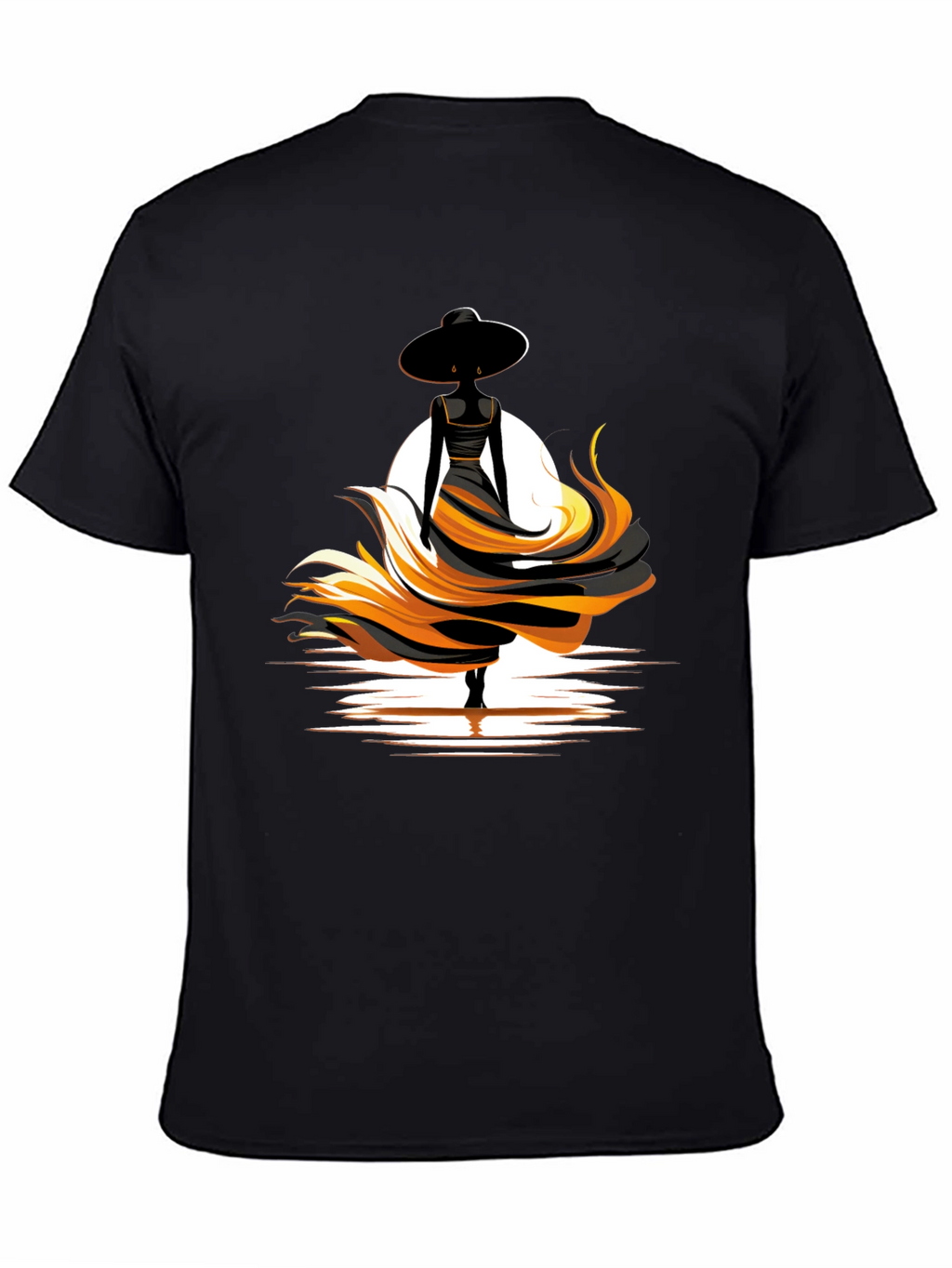 Elegant Woman Graphic Tee - Black