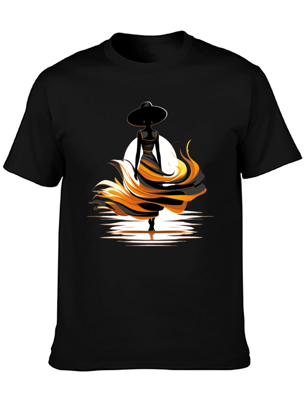 Elegant Woman Graphic Tee - Black