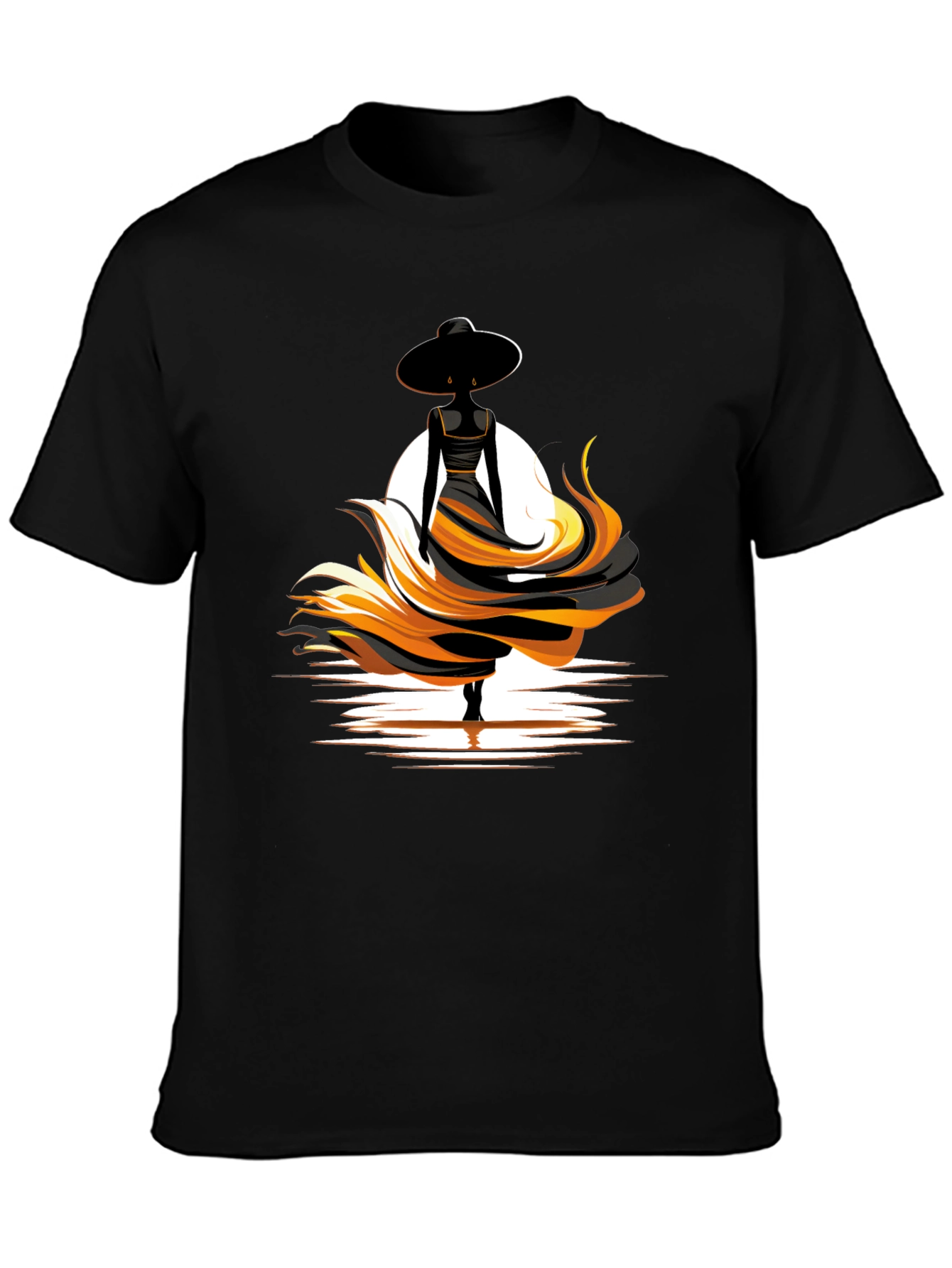 Elegant Woman Graphic Tee - Black
