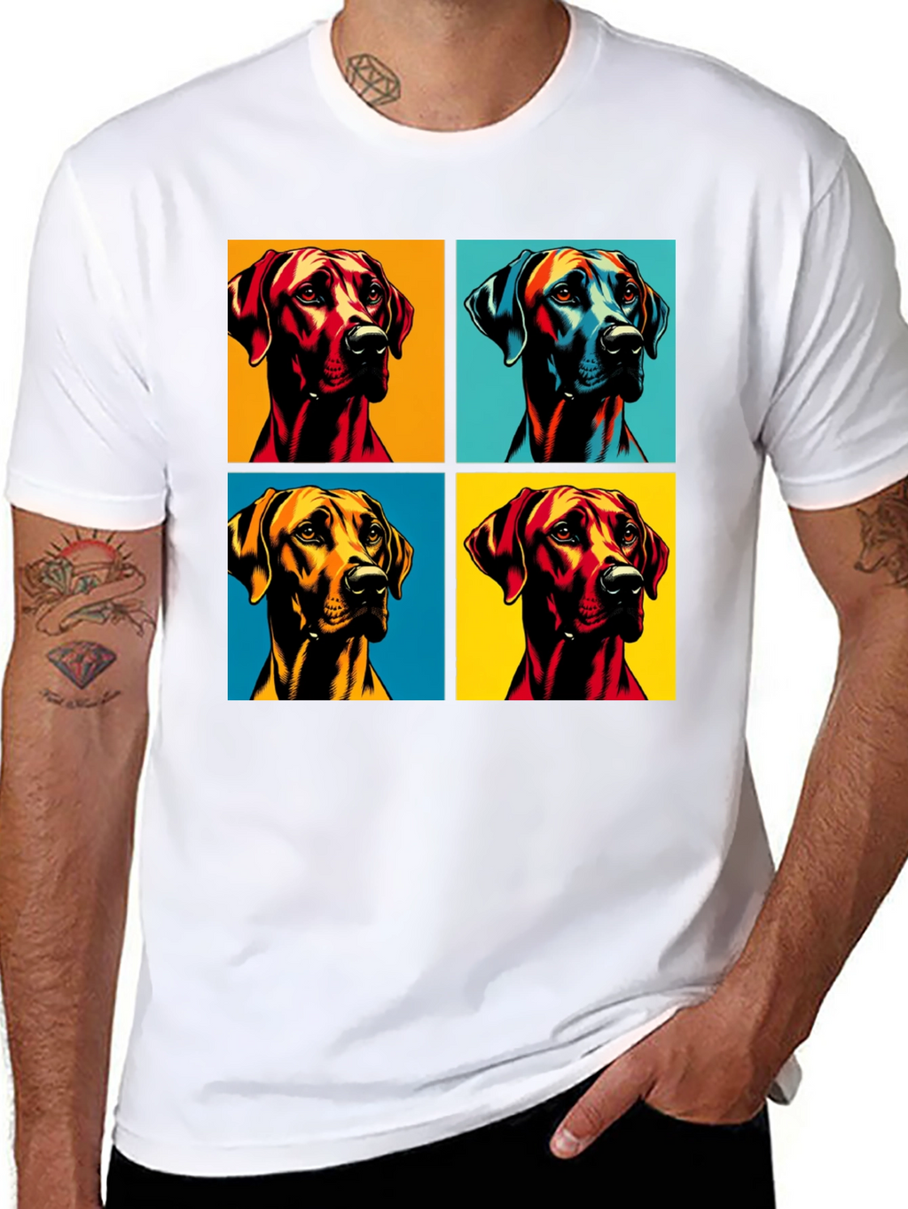 Dog Pop Art T-Shirt - Unique Graphic Tee