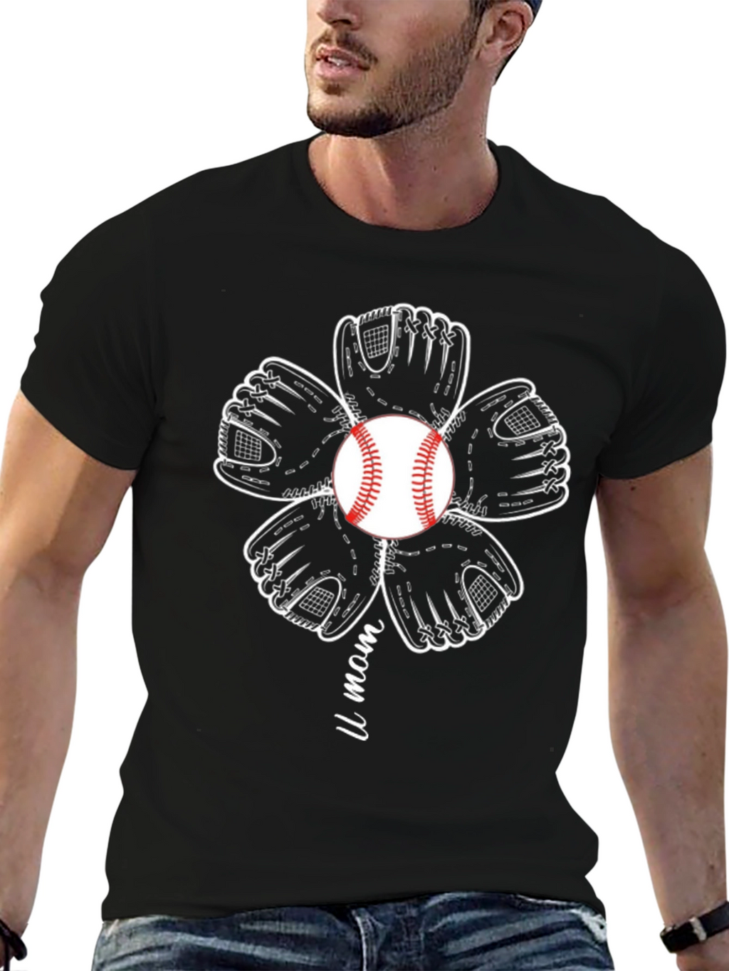 Baseball Mom Flower T-Shirt - Stylish Sports Tee