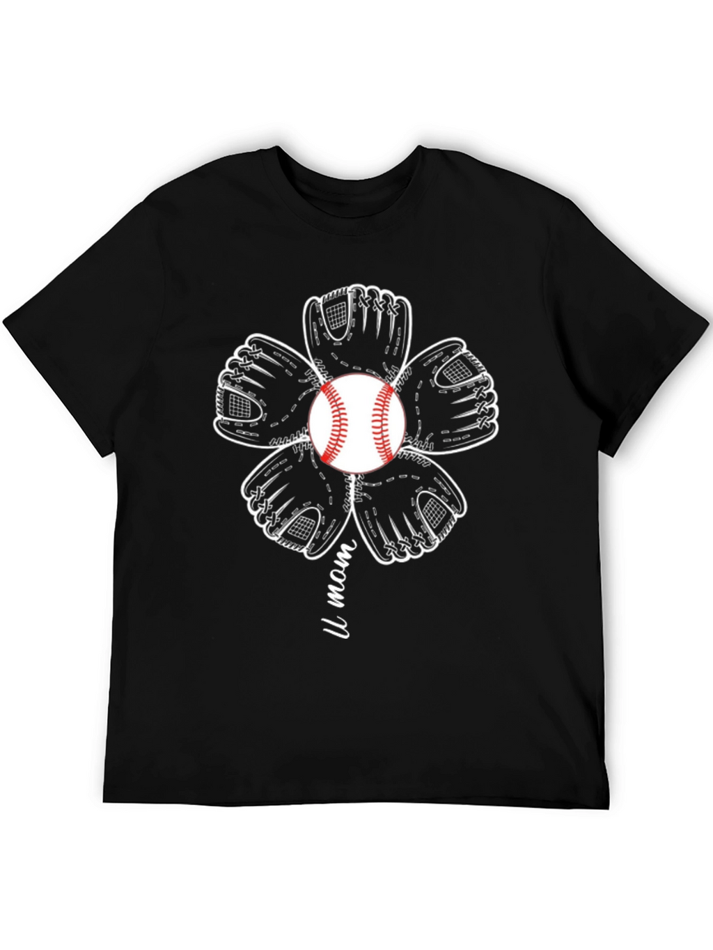 Baseball Mom Flower T-Shirt - Stylish Sports Tee