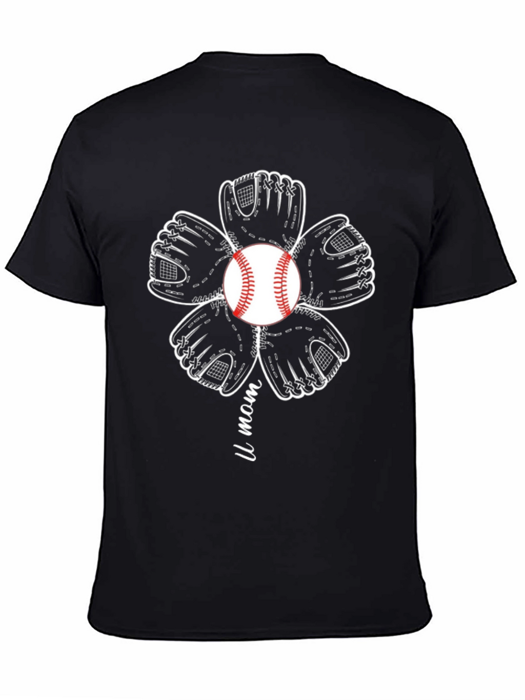 Baseball Mom Flower T-Shirt - Stylish Sports Tee