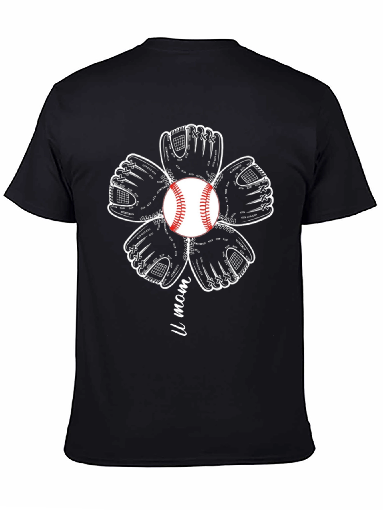 Baseball Mom Flower T-Shirt - Stylish Sports Tee