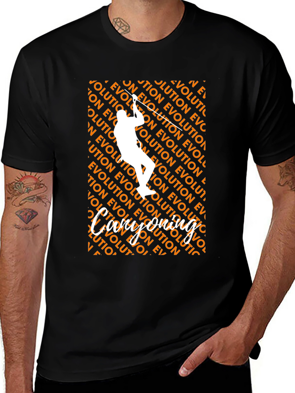 Evolution T-Shirt Climbing Design