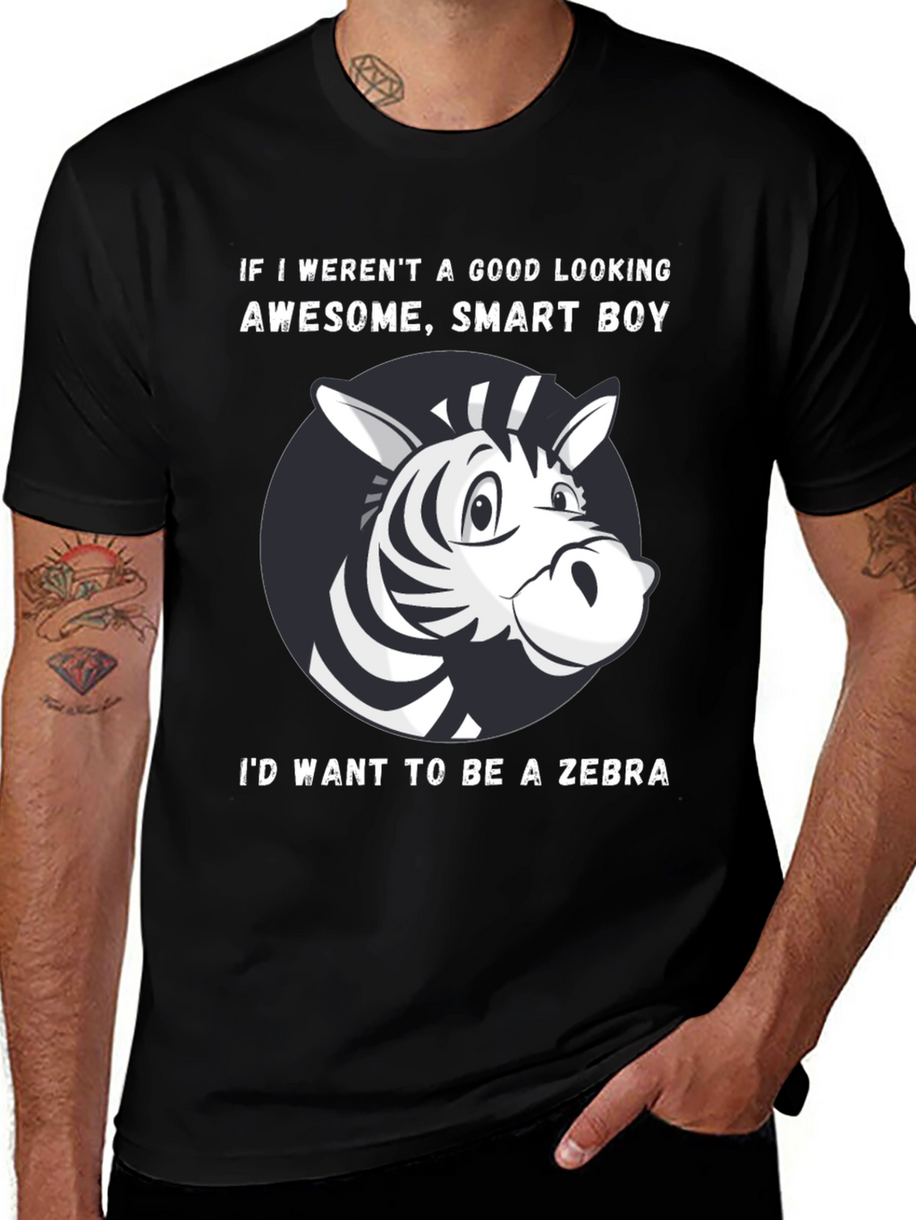 Funny Zebra Graphic T-Shirt