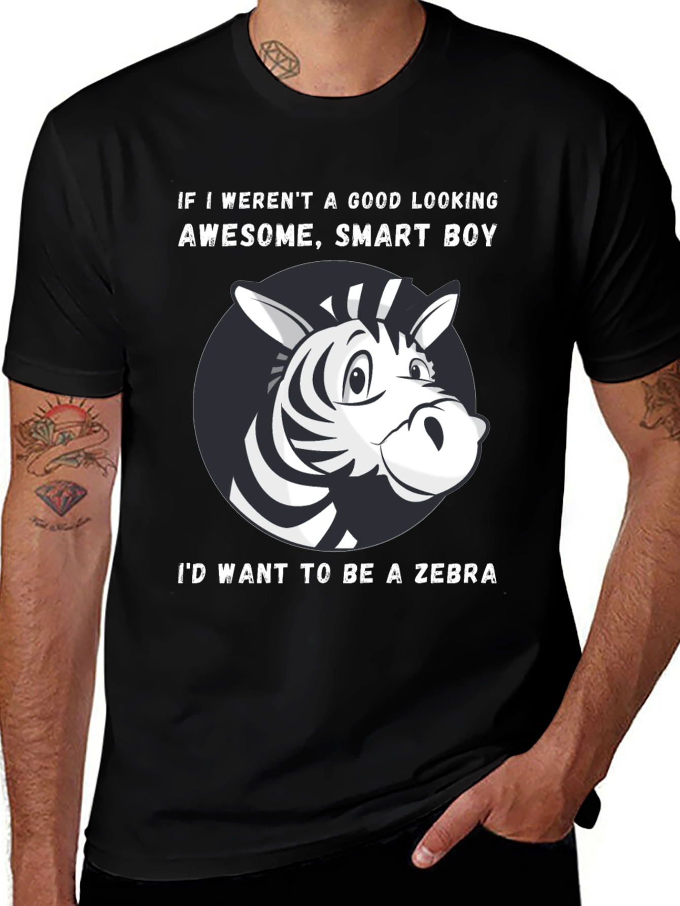 Funny Zebra Graphic T-Shirt