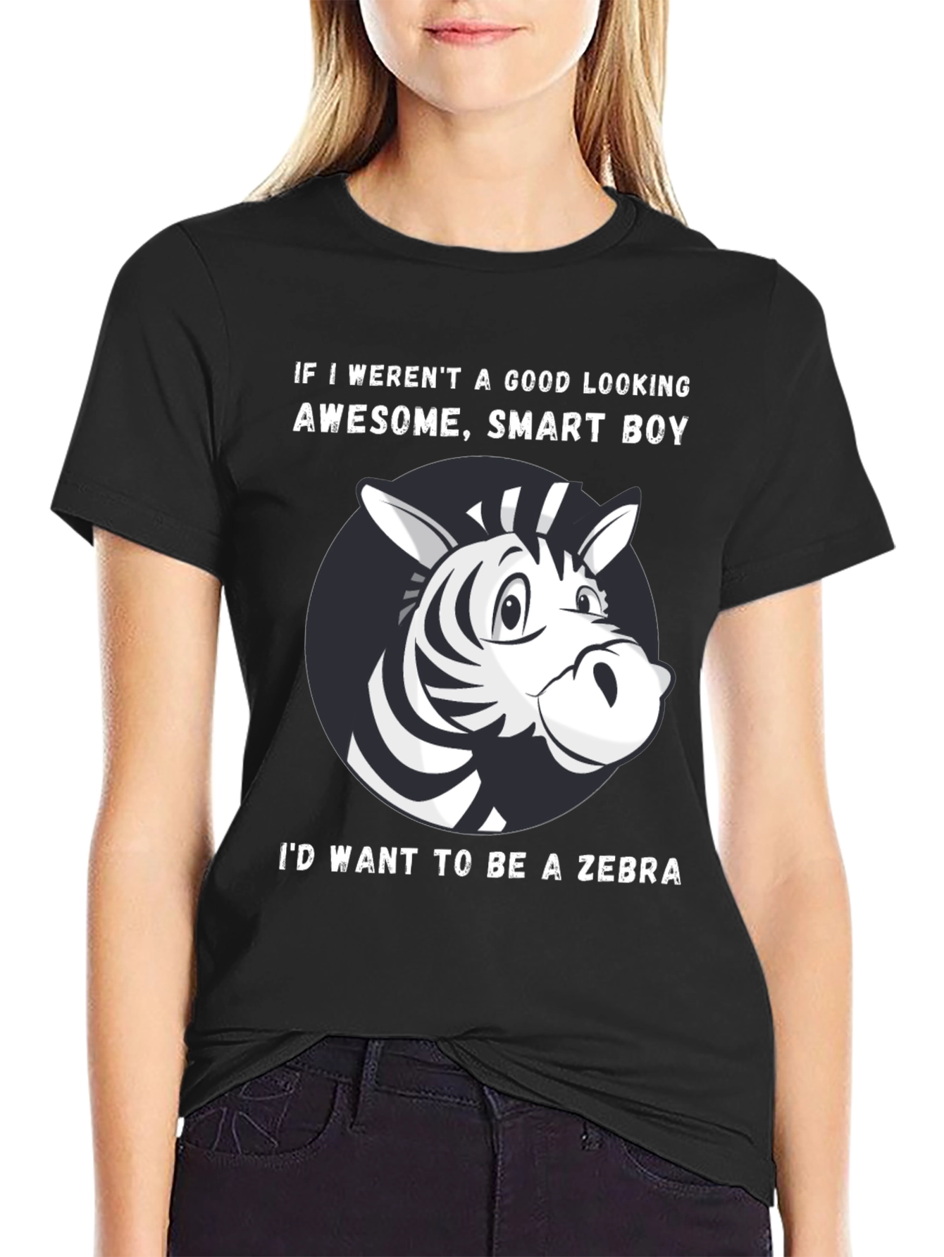 Funny Zebra Graphic T-Shirt
