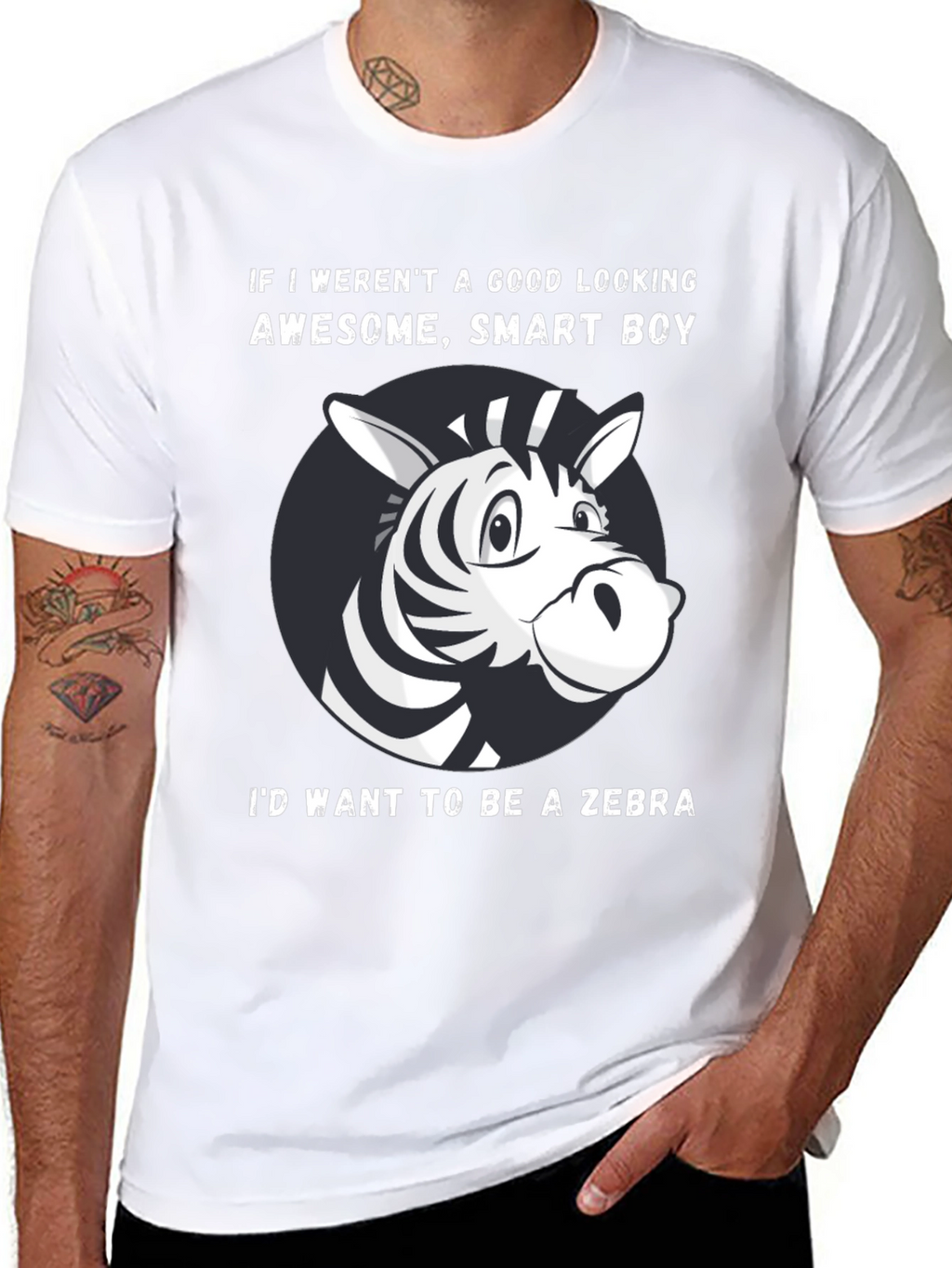 Funny Zebra Graphic T-Shirt
