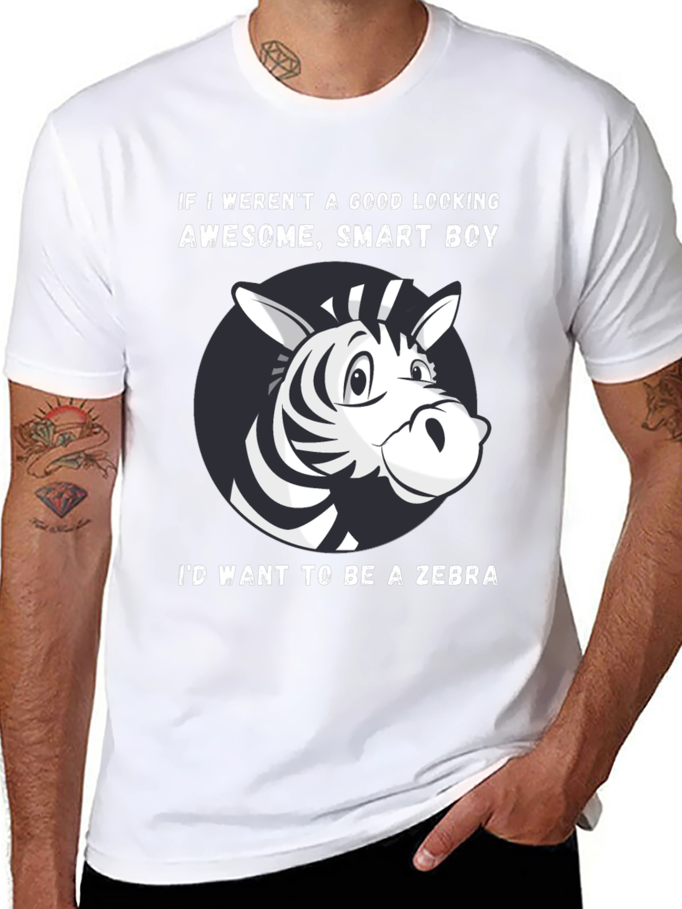 Funny Zebra Graphic T-Shirt