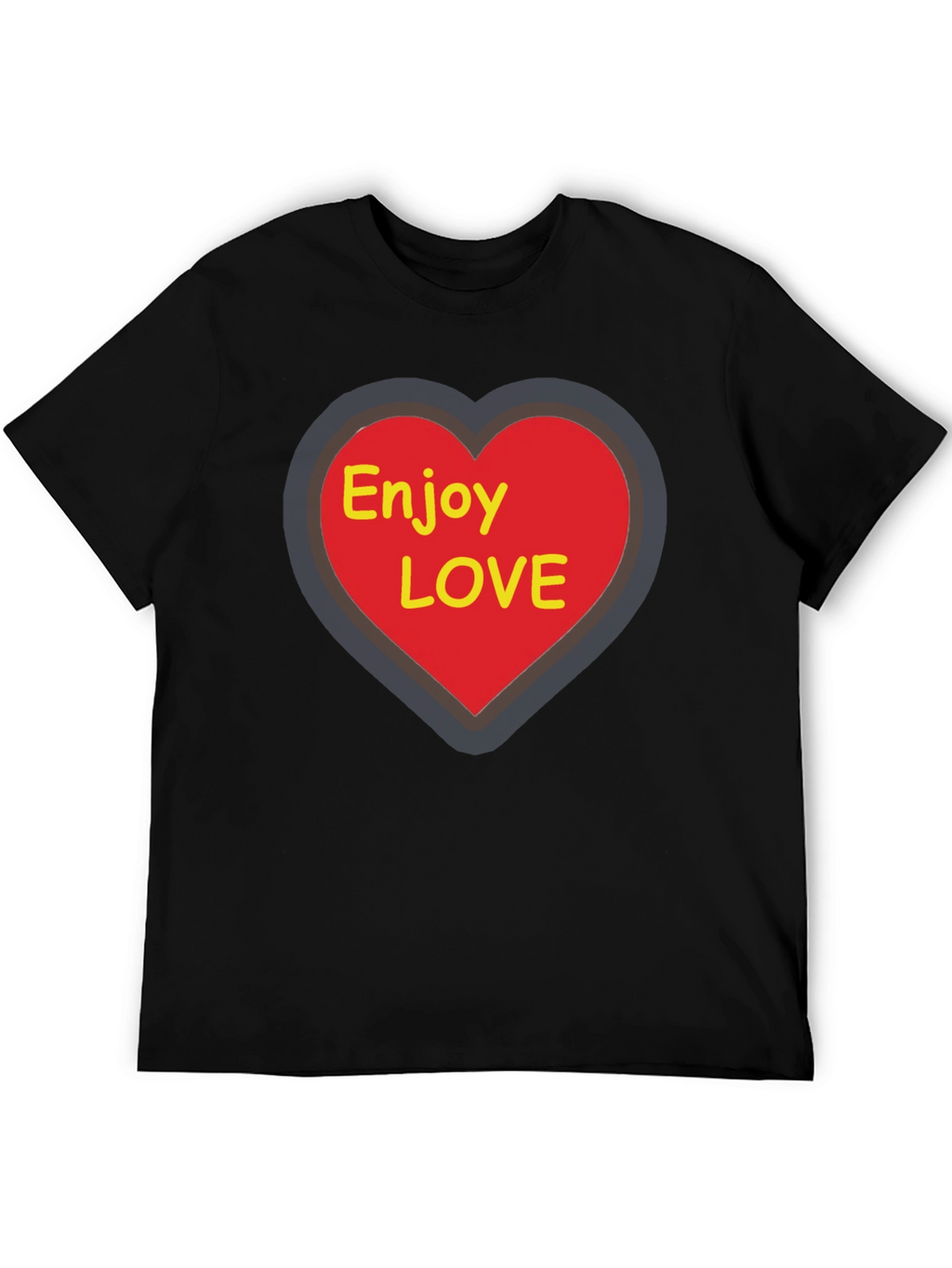 Enjoy Love T-Shirt - Graphic Heart Tee